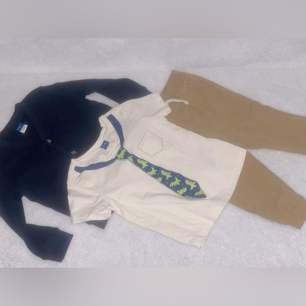 Old Navy 3pc Cardigan, Shirt,& Pant Set